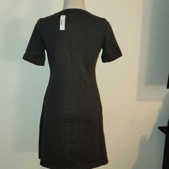 J. Crew size small Cotton Short Sleeve   Midi Dress grey tee shirt - Picture 2 of 7